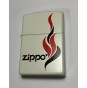 Genuine ZIPPO 214 Flame Theme Matte White Traditional Brass Windproof Lighter
