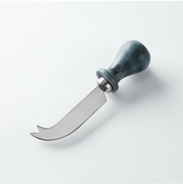 SPARQ SERRATED CHEESE KNIFE STAINLESS STEEL, SOAPSTONE HANDLE