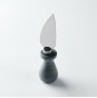 SPARQ CHEESE KNIFE TEARDROP STAINLESS STEEL SOAPSTONE HANDLE