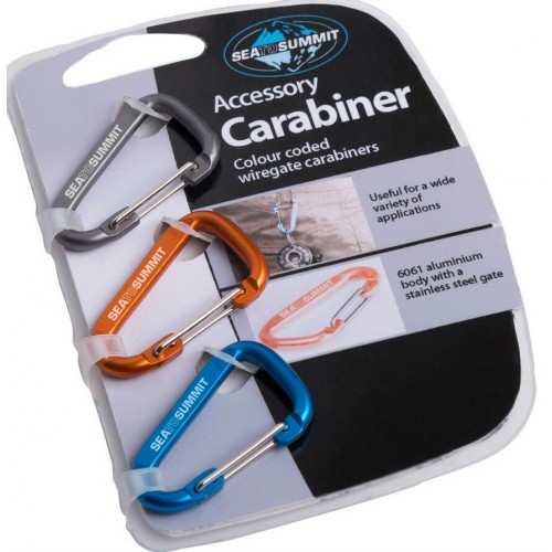 Sea to Summit Accessory Wiregate Light Weight Mini Carabiner (3 Pack)