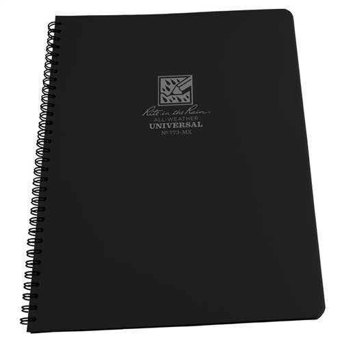 Rite in the Rain All-Weather Maxi Notepad / Notebook No 773-MX in BLACK (8.5 x 11 ") LARGE