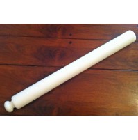 19" White Commercial Polyethylene Rolling Pin