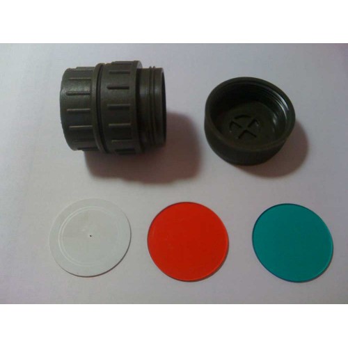 British Army Right Angle Operations / Signal Torch Filter Kit - GREEN, RED & WHITE